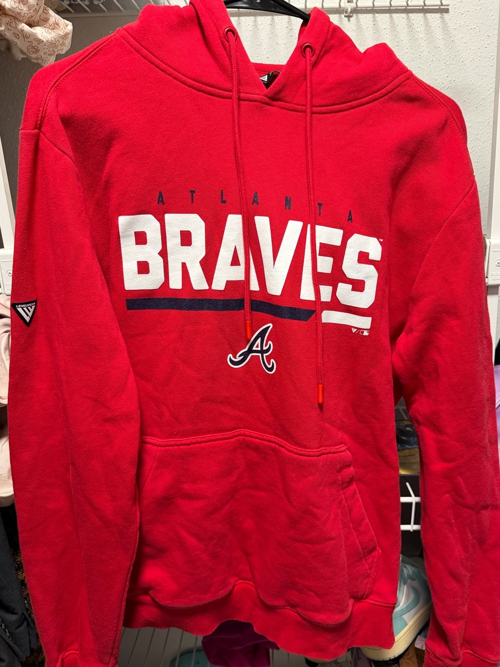 Levelwear Atlanta Braves Red Pullover Hoodie